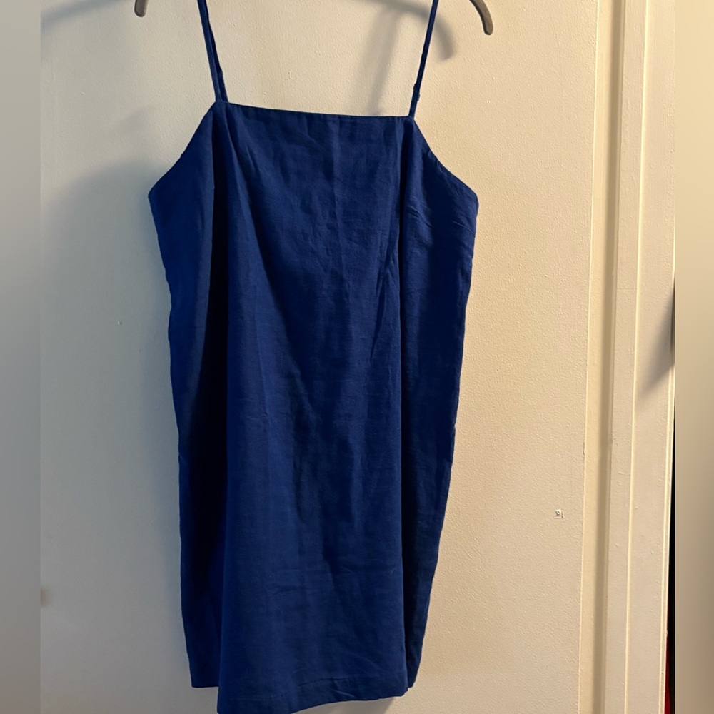Elegant Blue Spaghetti Strap Dress